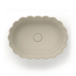 Раковина Kerama Marazzi Artbasin Conchiglia 50*36 песочный матовый с донным клапаном Раковина Kerama Marazzi Artbasin Conchiglia 50*36 песочный матовый с донным клапаном