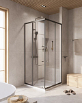 Душевой уголок Cezares Relax 304-A-2-90-C-GM 90*90*200 профиль оружейная сталь без поддона Душевой уголок Cezares Relax 304-A-2-90-C-GM 90*90*200 профиль оружейная сталь без поддона