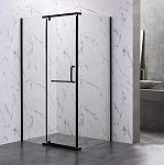 Душевой уголок Veconi Rovigo RV-19B 100*80*200 профиль черный матовый без поддона Душевой уголок Veconi Rovigo RV-19B 100*80*200 профиль черный матовый без поддона
