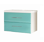 Тумба под раковину MarkaOne Mix 60П стекло бирюзовый рейлинг Тумба под раковину MarkaOne Mix 60П стекло бирюзовый рейлинг