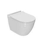 Подвесной унитаз Bauedge Mif Pro 36*52 безободковый с крышкой-сиденьем микролифт Slim Подвесной унитаз Bauedge Mif Pro 36*52 безободковый с крышкой-сиденьем микролифт Slim