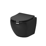 Подвесной унитаз Grossman Color GR-4455BS 36,5*48,5 черный безободковый с крышкой-сиденьем микролифт Slim Подвесной унитаз Grossman Color GR-4455BS 36,5*48,5 черный безободковый с крышкой-сиденьем микролифт Slim