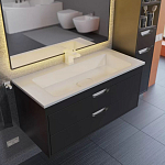 Тумба под раковину Uperwood Modul 100 черная матовая Тумба под раковину Uperwood Modul 100 черная матовая
