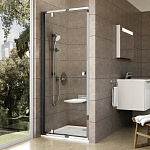 Душевая дверь в нишу Ravak Pivot PDOP1-80 80*190 профиль глянцевый хром, стекло Transparent без поддона Душевая дверь в нишу Ravak Pivot PDOP1-80 80*190 профиль глянцевый хром, стекло Transparent без поддона