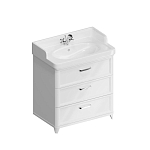 Тумба под раковину Kerama Marazzi Pompei 80 белый глянец, 3 ящика Тумба под раковину Kerama Marazzi Pompei 80 белый глянец, 3 ящика