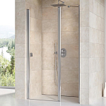 Душевая дверь в нишу Ravak Chrome CSD2-100 100*195 профиль глянцевый хром, стекло Transparent без поддона Душевая дверь в нишу Ravak Chrome CSD2-100 100*195 профиль глянцевый хром, стекло Transparent без поддона