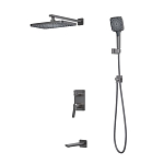 Душевой комплект Iddis Parker PARGM03i68 с изливом скрытый монтаж графит матовый Душевой комплект Iddis Parker PARGM03i68 с изливом скрытый монтаж графит матовый