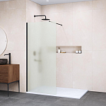 Душевая перегородка RGW Walk-in WA-002 B 80*195 профиль черный матовое стекло без поддона Душевая перегородка RGW Walk-in WA-002 B 80*195 профиль черный матовое стекло без поддона