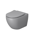 Подвесной унитаз Grossman Color GR-4411GLMS 36,5*55 светло-серый матовый безободковый с крышкой-сиденьем микролифт Slim Подвесной унитаз Grossman Color GR-4411GLMS 36,5*55 светло-серый матовый безободковый с крышкой-сиденьем микролифт Slim