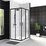 Душевой уголок BelBagno UNO-195-A-2-100-C-NERO 100*100*195 без поддона Душевой уголок BelBagno UNO-195-A-2-100-C-NERO 100*100*195 без поддона