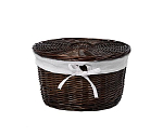Плетеная корзина с крышкой WasserKRAFT Donau WB-530-L 34*34 Плетеная корзина с крышкой WasserKRAFT Donau WB-530-L 34*34