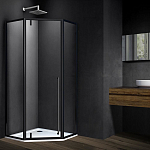 Душевой уголок Vincea Penta VSP 100*100*195 профиль черный матовый без поддона Душевой уголок Vincea Penta VSP 100*100*195 профиль черный матовый без поддона