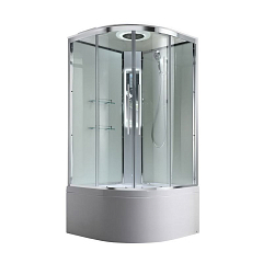 Душевая кабина AvaCan EM5010 100x100x220 прозрачная с LED-подсветкой и гидромассажем