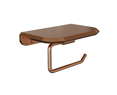 Держатель туалетной бумаги Knotlor Space PH103RB с полкой бронза Держатель туалетной бумаги Knotlor Space PH103RB с полкой бронза