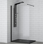 Душевая перегородка RGW Walk-in WA-002 B 60*195 профиль черный без поддона Душевая перегородка RGW Walk-in WA-002 B 60*195 профиль черный без поддона