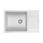 Кухонная мойка Paulmark Verlass PM317850-WH 78*50 с крылом белая Кухонная мойка Paulmark Verlass PM317850-WH 78*50 с крылом белая