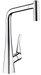 Смеситель Hansgrohe Metris 14820000 для кухни выдвижной излив Смеситель Hansgrohe Metris 14820000 для кухни выдвижной излив