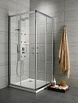 Душевой уголок Radaway Premium Plus C коричневое стекло 100*100*190 без поддона Душевой уголок Radaway Premium Plus C коричневое стекло 100*100*190 без поддона