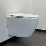 Подвесной унитаз Comforty 103 37*48 безободковый с крышкой-сиденьем микролифт Slim Подвесной унитаз Comforty 103 37*48 безободковый с крышкой-сиденьем микролифт Slim