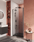 Душевая дверь в нишу Cezares Liner B-12-90-C-NERO-L 90*195 профиль черный матовый без поддона Душевая дверь в нишу Cezares Liner B-12-90-C-NERO-L 90*195 профиль черный матовый без поддона
