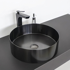 Накладная раковина Comforty нержавеющая сталь 40*40 оружейная сталь