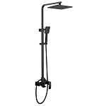 Душевая стойка ABBER Wasserfall AF8616B с изливом, черная матовая Душевая стойка ABBER Wasserfall AF8616B с изливом, черная матовая