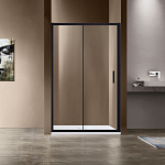 Душевая дверь в нишу Vincea Garda 130*190 L/R профиль черный матовый без поддона Душевая дверь в нишу Vincea Garda 130*190 L/R профиль черный матовый без поддона
