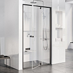 Душевая дверь в нишу Ravak Pivot PDOP2-100 100*190 профиль черный, стекло Transparent без поддона Душевая дверь в нишу Ravak Pivot PDOP2-100 100*190 профиль черный, стекло Transparent без поддона