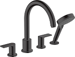 Внешняя часть для смесителя Hansgrohe Vernis Shape 71459670 на 4 отверстия черная матовая