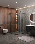 Душевой уголок Cezares Molveno MOLVENO-R-11-90+30-C-GM-IV 120*120*195 профиль оружейная сталь без поддона Душевой уголок Cezares Molveno MOLVENO-R-11-90+30-C-GM-IV 120*120*195 профиль оружейная сталь без поддона