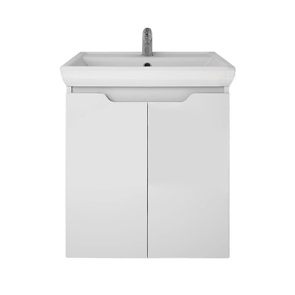 Тумба с раковиной Dreja Q Plus (D) 60 белый глянец 