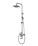 Душевая стойка Rush Bruny BR4335-40 с изливом глянцевый хром Душевая стойка Rush Bruny BR4335-40 с изливом глянцевый хром