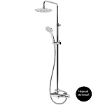 Душевая стойка Cezares Leaf LEAF-CVDA-30-NOP черный матовый с изливом Душевая стойка Cezares Leaf LEAF-CVDA-30-NOP черный матовый с изливом