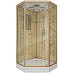 Душевая кабина Niagara Luxe NG-7702DG 100х100х210 L/R стенки золото Душевая кабина Niagara Luxe NG-7702DG 100х100х210 L/R стенки золото