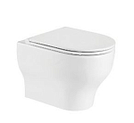 Подвесной унитаз WeltWasser Erlenbach 004 GL-WT 36*49 белый глянец безободковый с крышкой-сиденьем микролифт Подвесной унитаз WeltWasser Erlenbach 004 GL-WT 36*49 белый глянец безободковый с крышкой-сиденьем микролифт