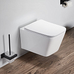 Подвесной унитаз Comforty 106 35*52 безободковый с крышкой-сиденьем микролифт Slim Подвесной унитаз Comforty 106 35*52 безободковый с крышкой-сиденьем микролифт Slim