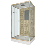 Душевая кабина Niagara Luxe NG-7772QG 120х90х210 стенки золото L/R Душевая кабина Niagara Luxe NG-7772QG 120х90х210 стенки золото L/R