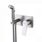 Гигиенический душ со смесителем Lemark Bronx LM3720GM скрытый монтаж графит Гигиенический душ со смесителем Lemark Bronx LM3720GM скрытый монтаж графит