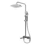 Душевая стойка Grossman Pragma 500.K35.03.100 с верхним душем, ручной лейкой и смесителем, хром глянцевый Душевая стойка Grossman Pragma 500.K35.03.100 с верхним душем, ручной лейкой и смесителем, хром глянцевый