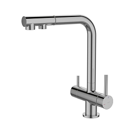 Смеситель Iddis Umbra UMBSBPFi05 для кухни с выдвижным изливом и функцией подключения фильтра хром Смеситель Iddis Umbra UMBSBPFi05 для кухни с выдвижным изливом и функцией подключения фильтра хром