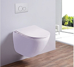 Подвесной унитаз Esbano Lotus 34*50 White безободковый с крышкой-сиденьем микролифт Slim Подвесной унитаз Esbano Lotus 34*50 White безободковый с крышкой-сиденьем микролифт Slim