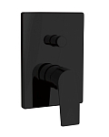 Смеситель Aquanet Static Black AF330-51B для ванны и душа скрытый монтаж Смеситель Aquanet Static Black AF330-51B для ванны и душа скрытый монтаж