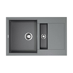 Кухонная мойка Omoikiri Sakaime 78*50 гранитная крошка Leningrad Grey полуторная с крылом Кухонная мойка Omoikiri Sakaime 78*50 гранитная крошка Leningrad Grey полуторная с крылом