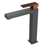Смеситель NT Bagno NT9001HGG для раковины серый матовый/розовое золото Смеситель NT Bagno NT9001HGG для раковины серый матовый/розовое золото