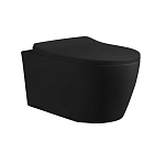 Подвесной унитаз Ceruttispa Sella Aria MBF CT10016 36*49 безободковый, черный матовый, сиденье дюропласт с микролифтом быстросъемное Подвесной унитаз Ceruttispa Sella Aria MBF CT10016 36*49 безободковый, черный матовый, сиденье дюропласт с микролифтом быстросъемное