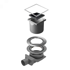 Душевой трап Pestan Confluo Standard Black Glass 4 с черной дизайн-решеткой Душевой трап Pestan Confluo Standard Black Glass 4 с черной дизайн-решеткой